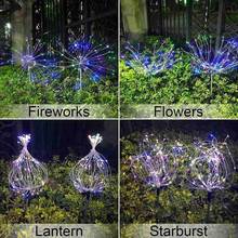 120 Led Garden Solar Firework Lights Outdoor Yard Waterproof Landscape Path Lawn Lamp Christmas Starry Decoration Light Lamps 2024 - buy cheap