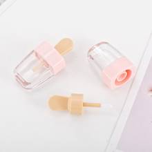 Tubo de batom recipiente sorvete, peças brilho labial tubo de embalagem rosa maquiagem diy batom tubo vazio 2024 - compre barato
