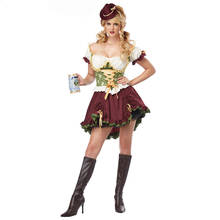 Germany Bavaria Oktoberfest Outfit Halloween Party Bar Beer Maid Dirndl Beer Girl Wench costume, for women, for Halloween Party 2024 - buy cheap