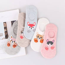 5 Pairs Harajuku Women Funny Patterned Short Cotton Socks Colored Hipster Ankle Cool Women Student Cute Casual Art Sox 2024 - buy cheap
