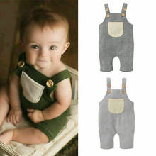 New Infant Baby Boy Girl Clothes Strap Romper Jumpsuit Overalls 1Pc Outfits 0-18M 2020 2024 - buy cheap