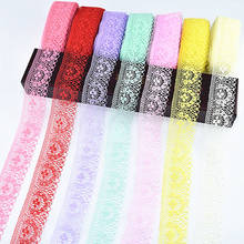 10yards 15Colors Lace Ribbon Tape 40MM diy african lace fabric Sewing Net Cord Embroidered Wedding dress Handicraft accessories 2024 - buy cheap