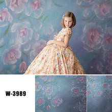 HUAYI Photography Backdrop Newborns Baby Birthday Photo Background Watercolor Oil Painting Flowers Studio Portraits Props W-3989 2024 - buy cheap