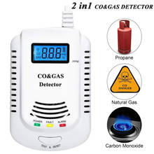 Detector de fugas de Gas Natural y propano para el hogar, sistema de alarma con indicador de voz, pantalla LED, enchufe europeo, CO, todo en 1 2024 - compra barato