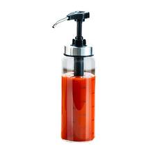 Dispensador de bomba de molho com garrafa de vidro à prova de vazamento dispensador de condimento de cozinha para mel ketchup mostarda mayo 2024 - compre barato