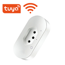 Enchufe inteligente inalámbrico con WiFi, dispositivo con Control remoto por voz, compatible con Alexa y Google Home, Tuya, Brasil, 16A 2024 - compra barato