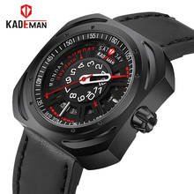 Relojes para hombre de moda KADEMAN reloj de cuarzo de lujo para hombre con correa de cuero informal reloj deportivo impermeable reloj Masculino 2024 - compra barato