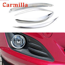 Lámpara antiniebla delantera cromada de ABS, decoración embellecedora, cubierta de luces antiniebla, pegatina para Ford Fiesta MK7 2013 2014 2015, accesorios 2024 - compra barato