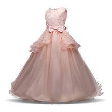 5-14 Years Teenage Girl Wedding Party Dresses Elegant Flower Girls Dress Pageant Long Gown Formal Evening Kids Dresses for Girls 2024 - buy cheap