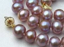 Jewelry Pearl Necklace Hot sale new Style >>>>>7-8mm Pink Purple  Akoya Cultured Pearl Necklace 17" Free Shipping 2024 - buy cheap