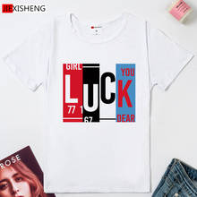 Women Clothes Summer T-shirt fashion Letter printing Shoulder t shirt Short Sleeve O-neck Shirt Loose Tops 2024 - buy cheap