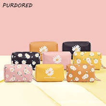 PURDORED-Bolsa de cosméticos de margaritas para mujer, estuche de belleza con cierre, impermeable, con dibujos animados, 1 unidad 2024 - compra barato