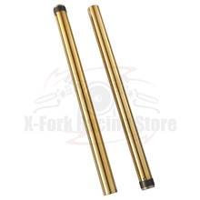 Dourado-garfo dianteiro, 1 par de tubos para kawasaki zr1100 zephyr 2003-2009, 93, 94, 95, 96, 97, 98, 99, 1992, 01, 43x2006mm, 2010-2019 2024 - compre barato