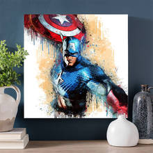 Disney Canvas Painting Captain America Graffiti Art Marvel Poster Prints Wall Decorative Picture For Living Room Cuadros Decor 2024 - buy cheap