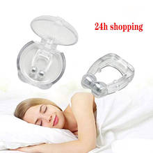 Silicone Magnetic Anti Snore Stop Snoring Nose Clip Sleep Tray Sleeping Aid Apnea Guard Night Device with Case 2024 - buy cheap
