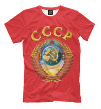 CCCP-Camiseta de cuello redondo para hombre, Camiseta corta informal, camisetas de cuello redondo 2024 - compra barato