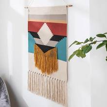 1PC Nordic Room Wall Hanging Decoration Cotton Tapestry Wall Decor Handmade Quality Boho Tapestry Home decoration Scandinavian 2024 - buy cheap