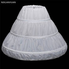 3 Hoops One Layer 2021 White A-Line Flower Girl Dress Petticoat Kid Crinoline Underskirt Wedding Accessories 2024 - buy cheap