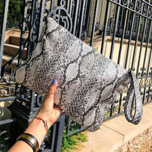 Women's Clutch Bag Fashion Snake Wrist Bag Pu Leather Lady Handbag Python Banquet Envelope Evening Bag Ladies Clutches Purses 2024 - buy cheap
