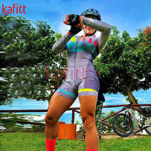 Roupa de ciclismo feminina, kafitt, profissional, triátlon, conjunto, collants, maiô, roupa de ciclismo, moletom, macacão 2024 - compre barato