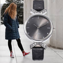 Reloj de cuarzo de cuero informal con diamantes, reloj británico de moda para mujer, reloj para mujer, relojes de género para niña 2024 - compra barato