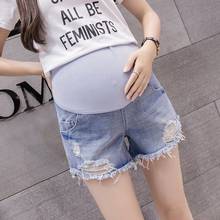 Корейские японские летние джинсовые шорты для беременных Одежда для мам джинсы для беременных Одежда для беременных подарок для беременных женщин 2024 - купить недорого