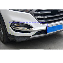 Car Front Fog Light Head Bumper Corner Protection Trim Frame Edge Board 2pcs For Hyundai Tucson 2015 2016 2017 2018 2024 - buy cheap