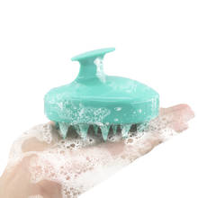 Расческа ручной 5 цветов силиконовый шампунь Массажная щетка для мытья гребень Насадки для душа для волос мини-головка меридианного массажа Редкие зубья 2024 - купить недорого