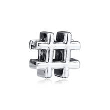 Fits Pandora Bracelet Hashtag Symbol Charm Genuine 925 Sterling Silver Jewelry Beads for Women DIY Making kralen Wholesale 2024 - buy cheap