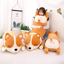 60-120cm gigante dos desenhos animados deitado pelúcia filhote de cachorro brinquedos de pelúcia bonito shiba inu cão boneca macio animal travesseiro almofada crianças presente de aniversário 2024 - compre barato