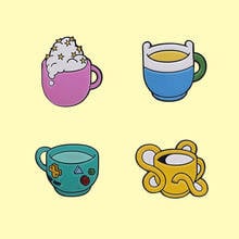 Taza de té de colores, Pin esmaltado, máquina de juego Irregular, teclado, taza de café, broche, mochila, ropa, solapa, joyería divertida, regalo para amigos 2024 - compra barato