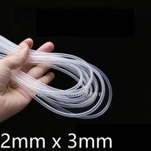 2x3 Silicone Tubing ID 2mm OD 3mm   Food Grade Flexible Drink Tubing Pipe Temperature Resistance Nontoxic Transparent 2024 - buy cheap