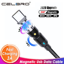 Cable de datos Usb magnético 3A, Cable de carga rápida Micro Usb tipo C, cargador magnético para Samsung Note 20, S20 Ultra 2024 - compra barato
