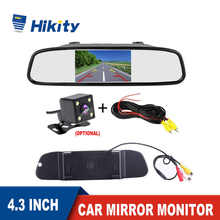 Hikity-monitor de 4.3 "para espelho de estacionamento do carro, com câmera de visão traseira, à prova d'água, sistema de assistente de estacionamento 2024 - compre barato