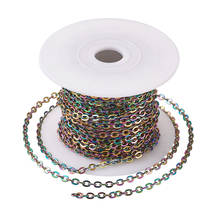 5m/Roll 304 Stainless Steel Cable Chains Multi-color Unwelded Chain for Necklaces Bracelets Jewelry Making DIY with Spool 2024 - buy cheap