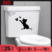 Beauty Cat Wall Sticker Removable Wall Stickers Diy Wallpaper For Bathroom Rooms Decorative Sticker Waterproof Home Decor 2024 - buy cheap