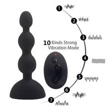 Anal Vibrator Sex Toys For Women Vibrating Anal Beads Plug 10 Speeds Prostate Massager Wireless Remote Control G-spot Vibration 2024 - buy cheap