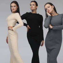 Hot Selling Women'S Latin Dance Practice Clothes Black Dress Long Sleeve Knitted Dress Modern Ballroom Dancing Dress VDB3039 2024 - buy cheap