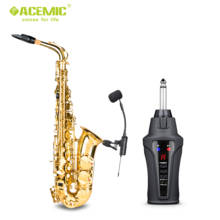 ACEMIC-Micrófono de saxofón inalámbrico portátil para exteriores, instrumento de rendimiento de escenario, UHF, 16 canales seleccionables, ST-5 2024 - compra barato