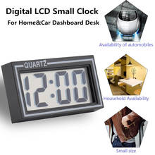 Novo lcd digital mesa do painel carro data calendário de tempo pequeno relógio durável para uso doméstico tamanho pequeno 2024 - compre barato
