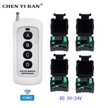 433 Mhz Universal Wireless Remote Control Switch DC 12V 24V 10A 1CH Relay Receiver Module and RF Transmitter Electronic Lock Diy 2024 - buy cheap