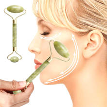 Facial Massage Jade Roller Double Heads Jade Stone Face Lift Hands Body Skin Relaxation Slimming Beauty Health Care massageador 2024 - buy cheap