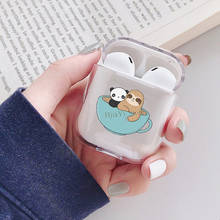 Kawaii Cute Sloth and Panda Case For Apple Airpods 1/2 Protective Earphone Cover For Airpods Charging Box Case 2024 - buy cheap