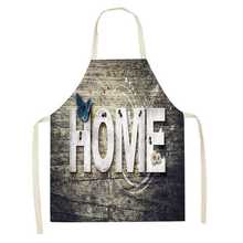 Home English English Letter Alphabet Pattern Kitchen Apron Sleeveless Wipeable Linen Aprons Housework Cooking Cleaning Tools 2024 - buy cheap