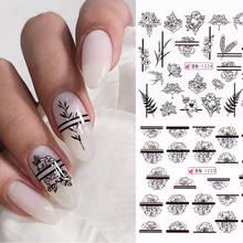 1 Sheet Water Nail Stickers for Nails Art Flower Leaves Nail Art Water Transfer Stickers Decals Tattoo Manicures Decoration 2024 - buy cheap
