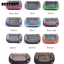 Cama para cachorro/gato impermeável com 6 cores, caminha pet de tecido fleece macio, quentinho e confortável no inverno 2024 - compre barato