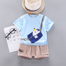 Cartoon Bear Printed Kids Toddler Outfits Baby Boys Girls T-shirt Top Shorts Sets Short Sleeve Summer Children Clothing Outfit 2024 - buy cheap