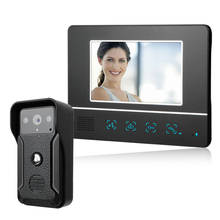 Visual Intercom Doorbell 7'' TFT LCD Wired Video Door Phone System Indoor Monitor 700TVL Outdoor IR Camera Support Unlock 2024 - купить недорого