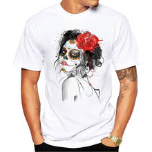 TEEHUB Fashion Day Of The Dead Men T-Shirt Short Sleeve Tshirts O-Neck Cool Tops Sugar Skull Printed Tees 2024 - buy cheap