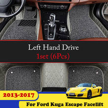Tapetes automotivos para ford kuga, acessórios automotivos personalizados para os modelos escape, facelift 2018, 2017, 2016, 2015, 2014, 2013 2024 - compre barato